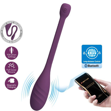 Vibratore Indossabile Viola con 12 Vibrazioni e Controllo App